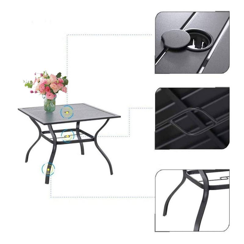 7pc Classic Outdoor Patio Dining Set Gray Wash - Saracina Home