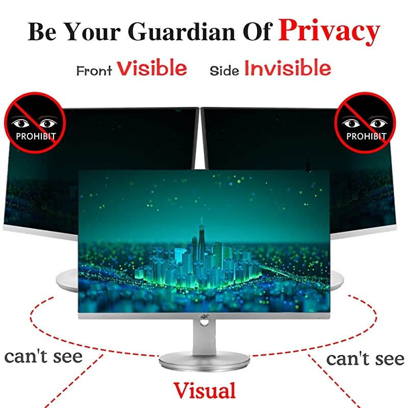 Privacy Screen Filter for 24 Inches Desktop Computer Widescreen Monitor with Aspect Ratio 16:10, Anti Glare and Anti Blue Light Protection (24.0" Widescreen-16:10)