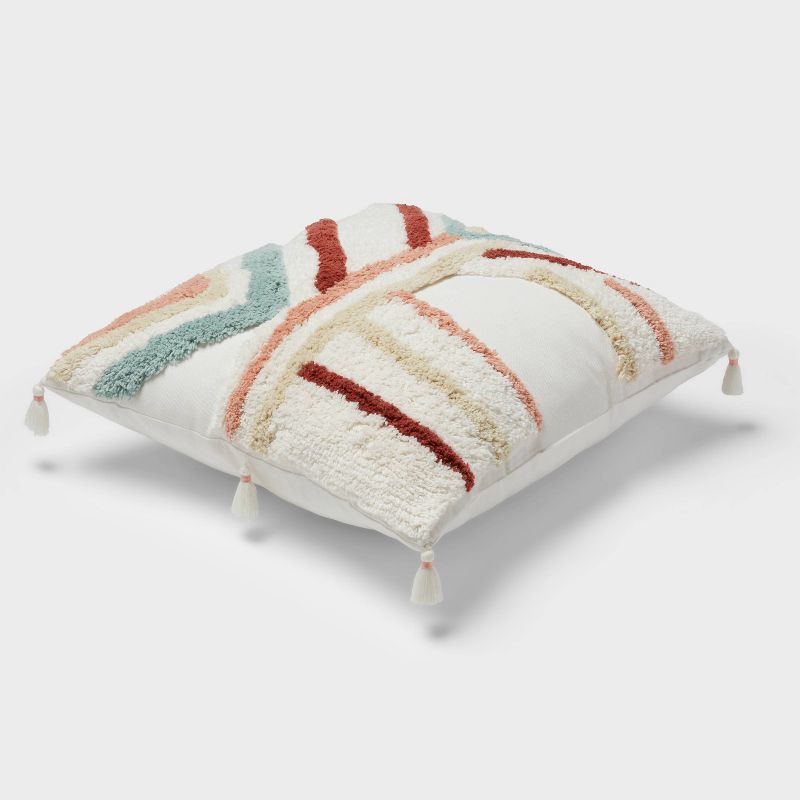 Square Textured Throw Pillow Cream - Opalhouse™