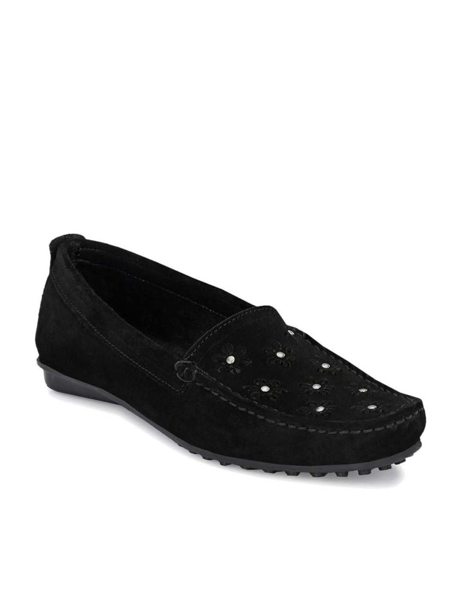 Carlo Romano Women's Black Casual Loafers