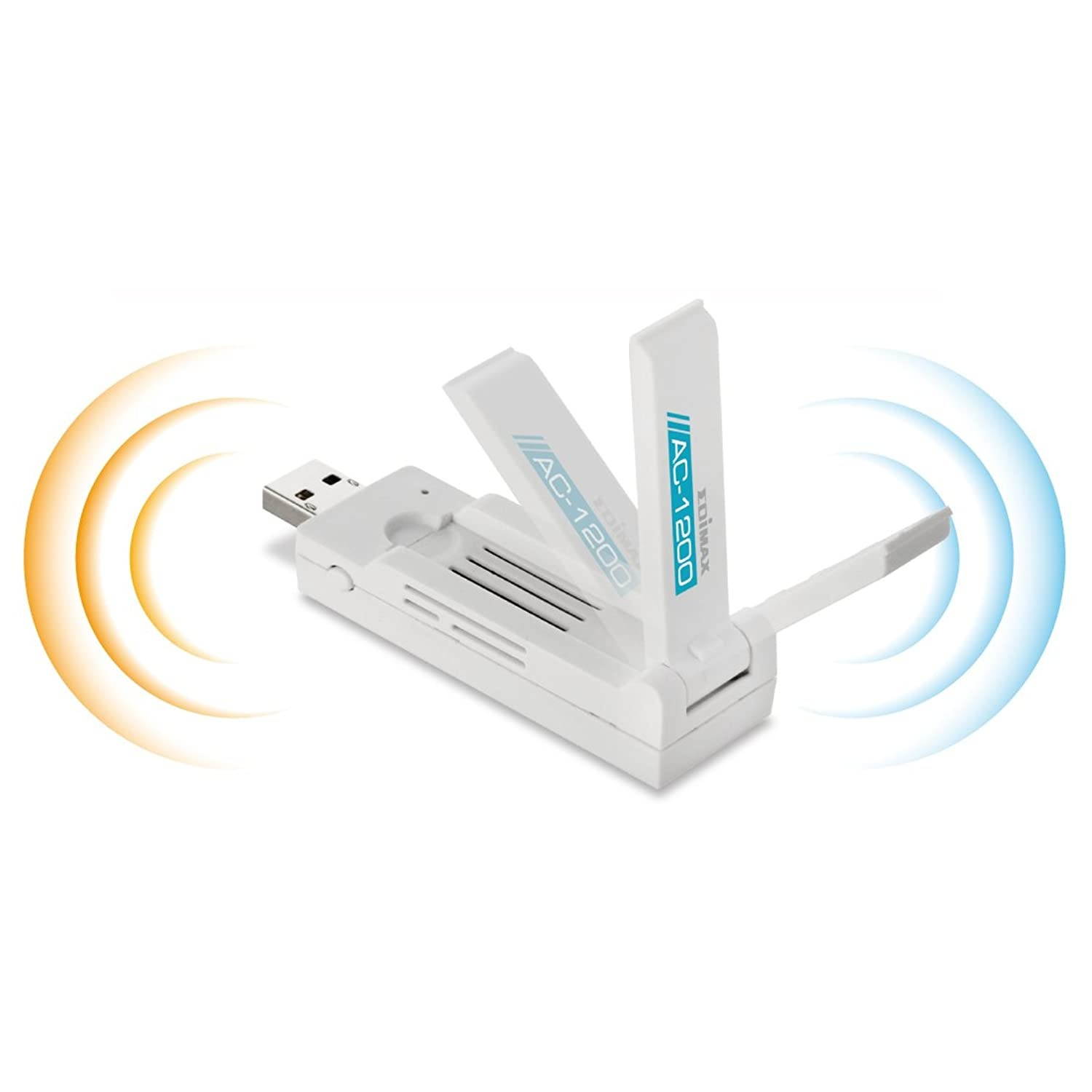 Edimax EW-7822UAC AC1200 Dual-Band USB3.0 Adapter with Adjustable Foldaway Antenna for Optimum High Performance