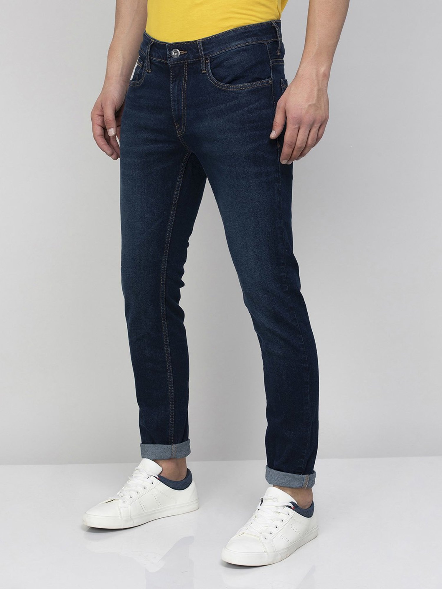 American Eagle Blue Cotton Regular Fit Jeans