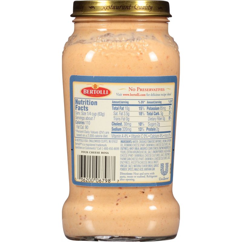 Bertolli Four Cheese Rosa Creamy Alfredo Pasta Sauce - 15oz