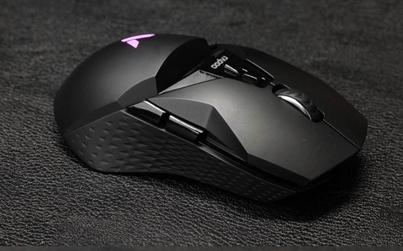 Rapoo VT950 USB Charging,  2.4GHz Wireless and USB Wired Dual Modes 16000DPI Ergonomic Design,Cool Exterior Black Gaming Mouse for Both Hands