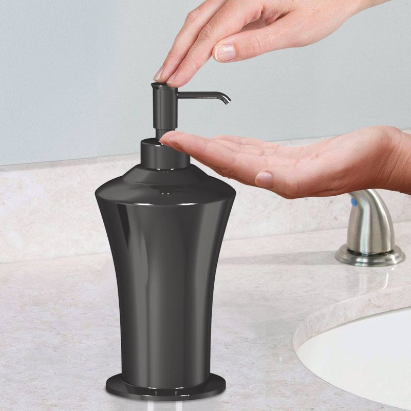 4pc Midnight Metal Bath Accessory Set for Vanity Counter Tops Black - Nu Steel