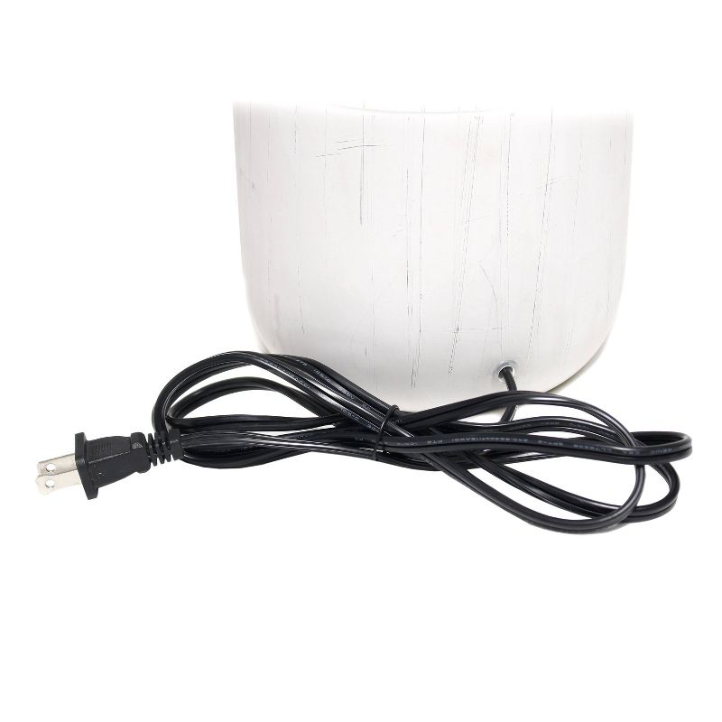 Rustic Deer Buck Nature Printed Ceramic Accent Table Lamp with Fabric Shade White - Simple Designs