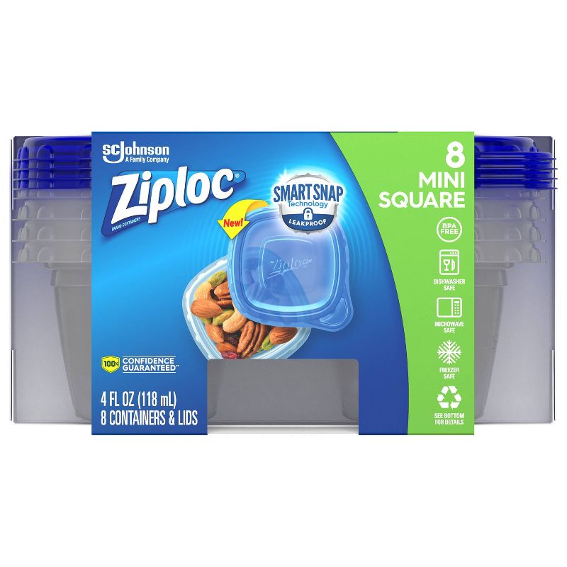 Ziploc Square Extra Small Container - 8ct