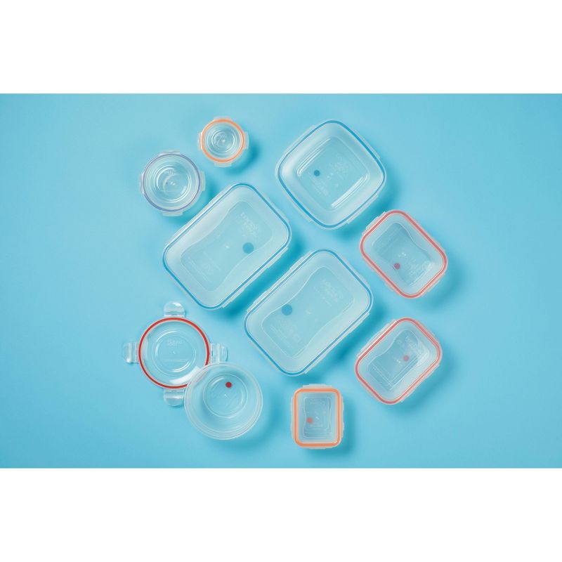 LocknLock Easy Essentials Color Mates Assorted Food Storage Container Set - 18pc