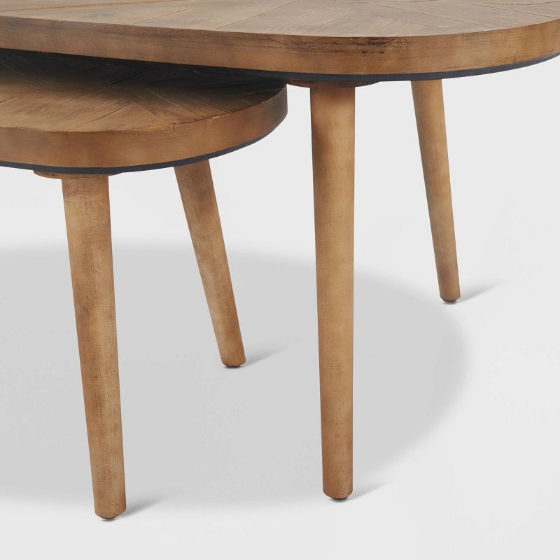 Set of 2 Ivey Coffee Tables Beige - Adore Decor