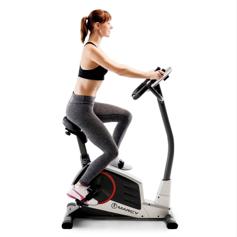 Body Flex Sports Body Rider BRF700 Stationary Full Body Cardio Exercise Upright Fan Bike with Dual Action Handlebars and Adjustable Seat