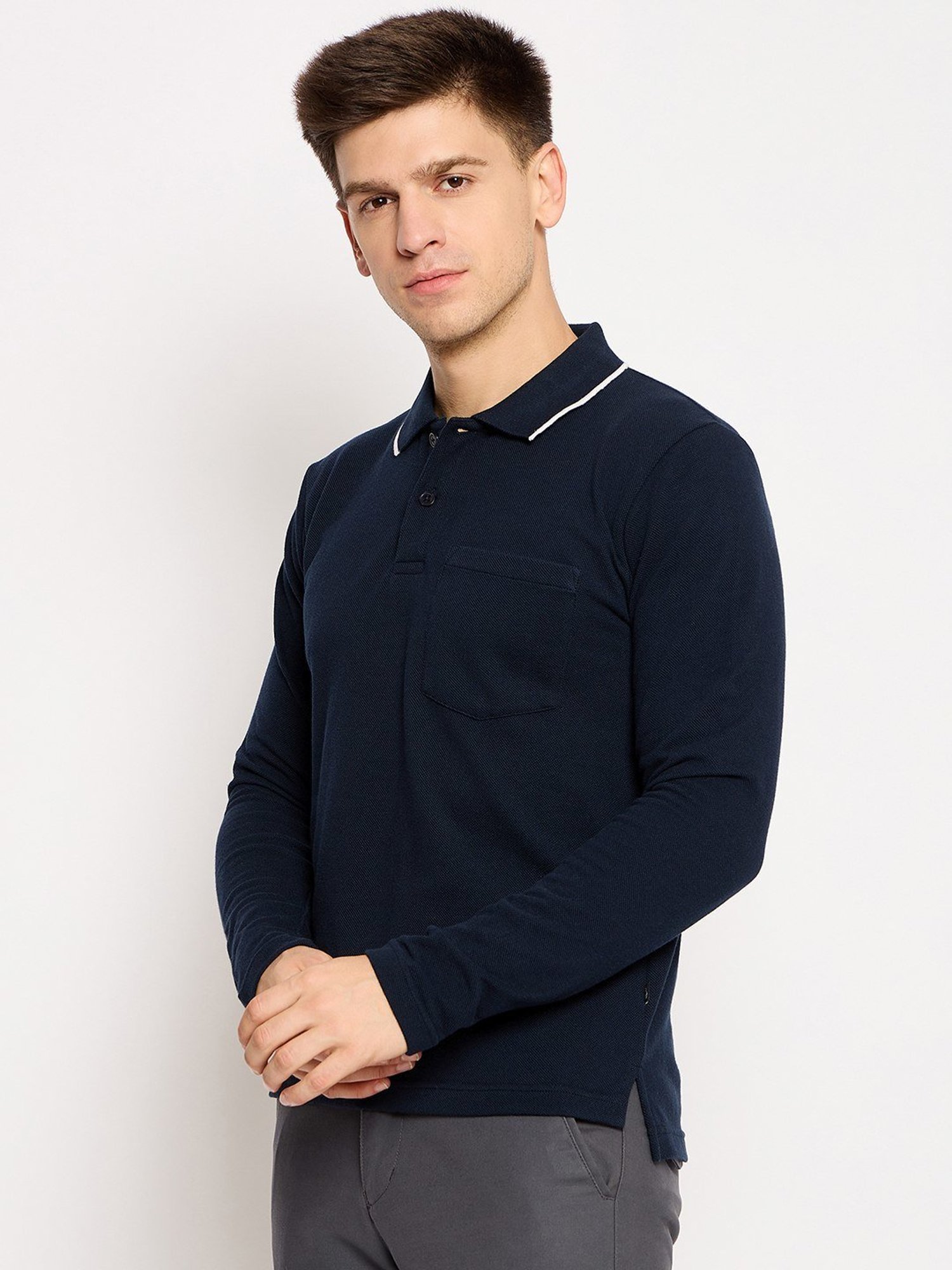 Club York Navy Regular Fit Polo T-Shirt