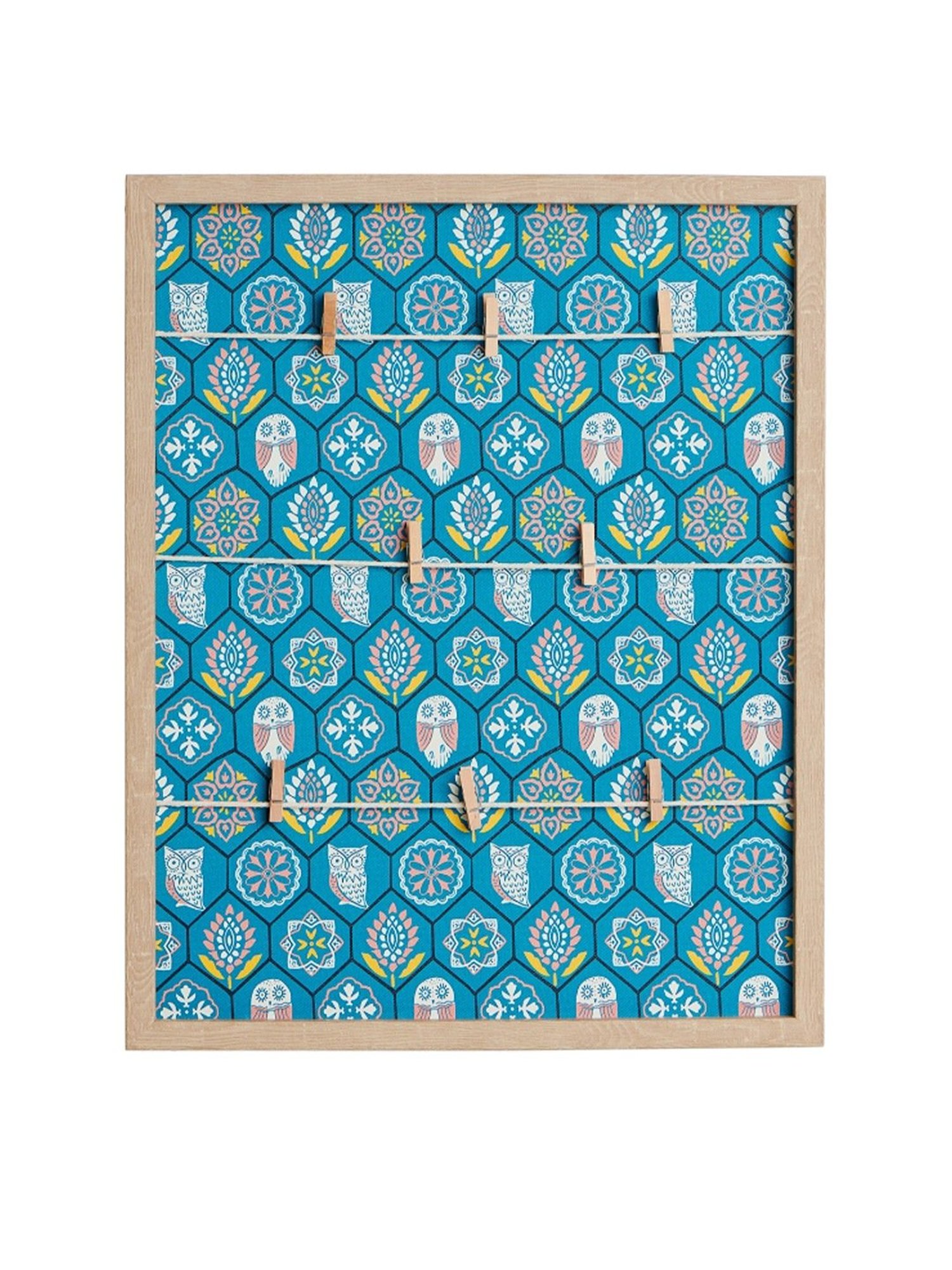 Chumbak Blue Plastic Majestic Owl Memo Board Wall Art