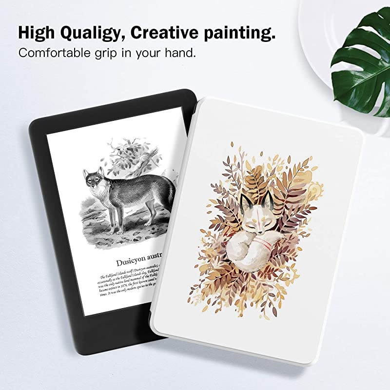Case for AllNew Kindle10th Gen 2019 Release PU Leather Cover with Auto WakeSleepFits  AllNew Kindle 2019Will not fit Kindle Paperwhite or Kindle OasisThe Sleeping Fox