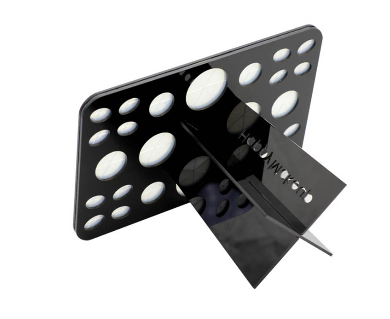Removable Cosmetic Brush Receiving Frame For 26-Hole Air-Drying Frame Black Circular Hole