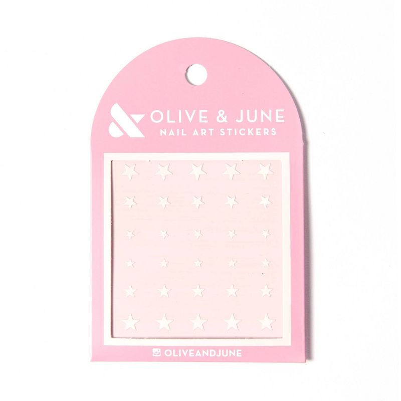 Olive & June Nail Art Stickers - White Stars