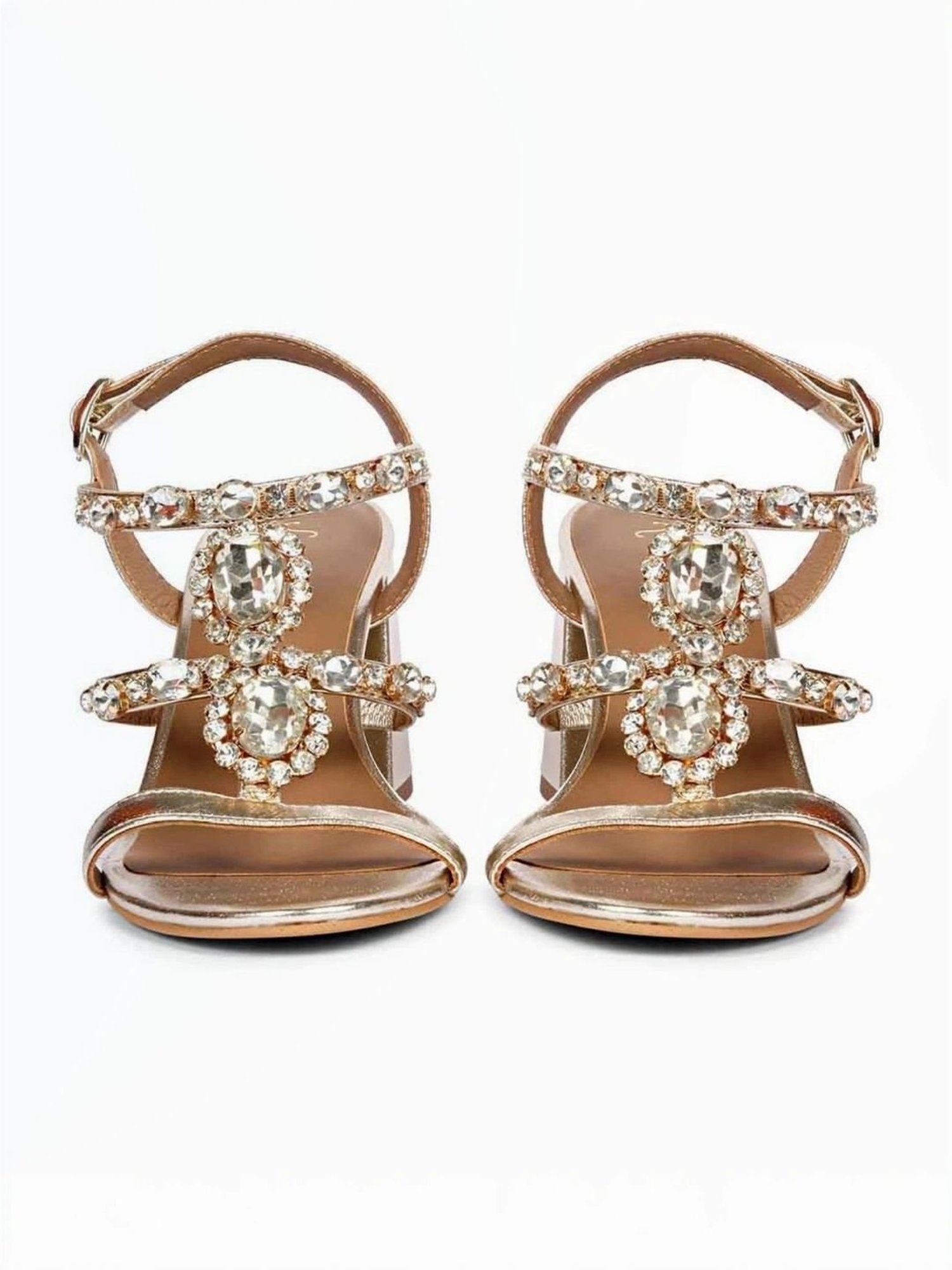 Saint G Women's Adorned Platin Ankle Strap Sandals