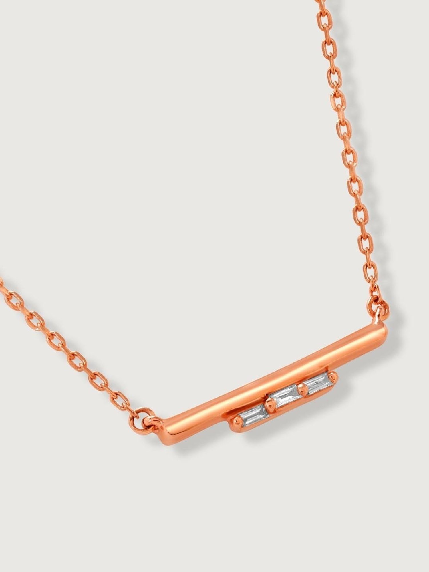 Mia by Tanishq Dual Radiance 18k Gold & Diamond Pendant with Chain