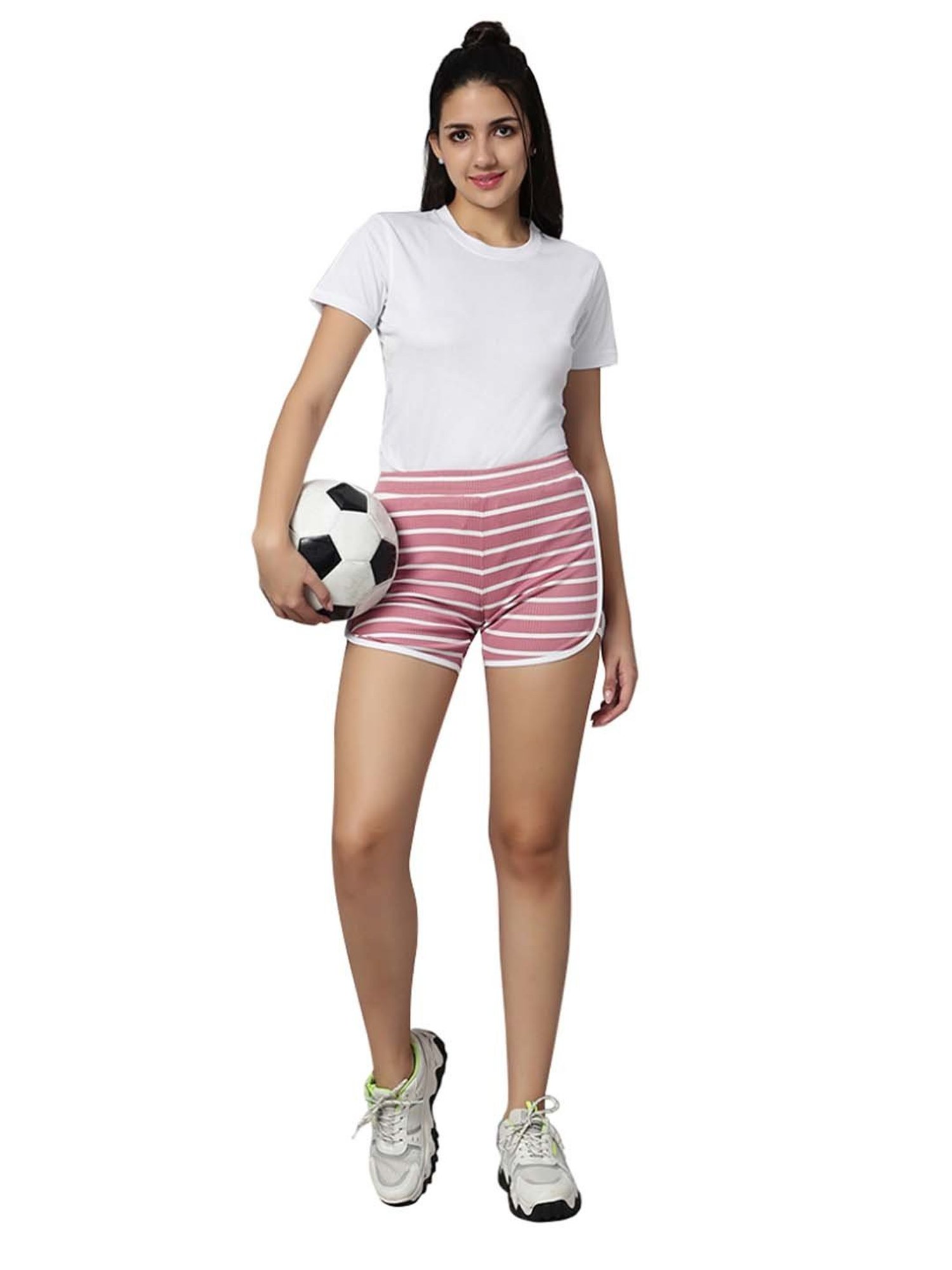 Omtex Pink Printed Sports Shorts