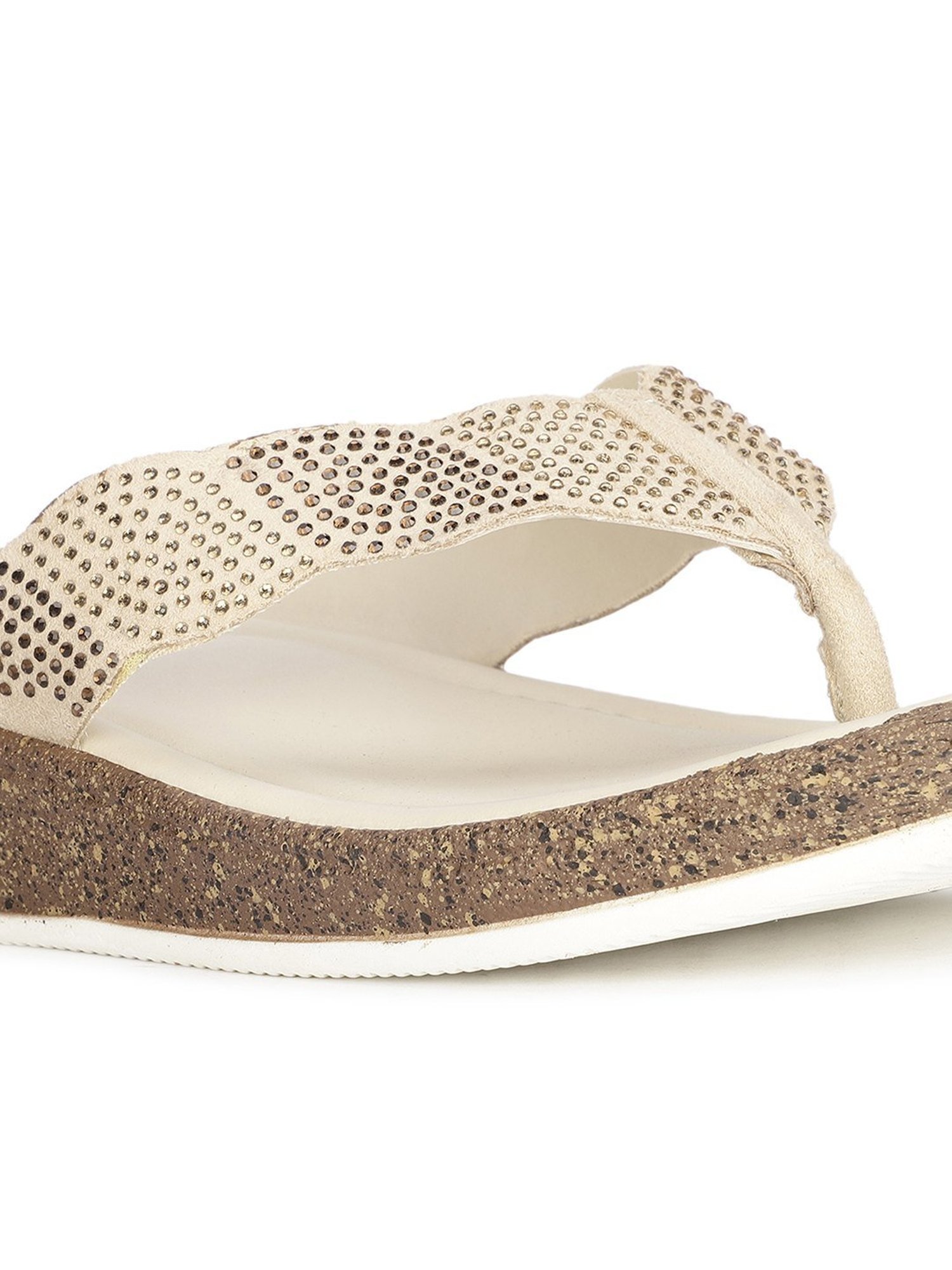 Bata Women's Irene Beige Thong Wedges