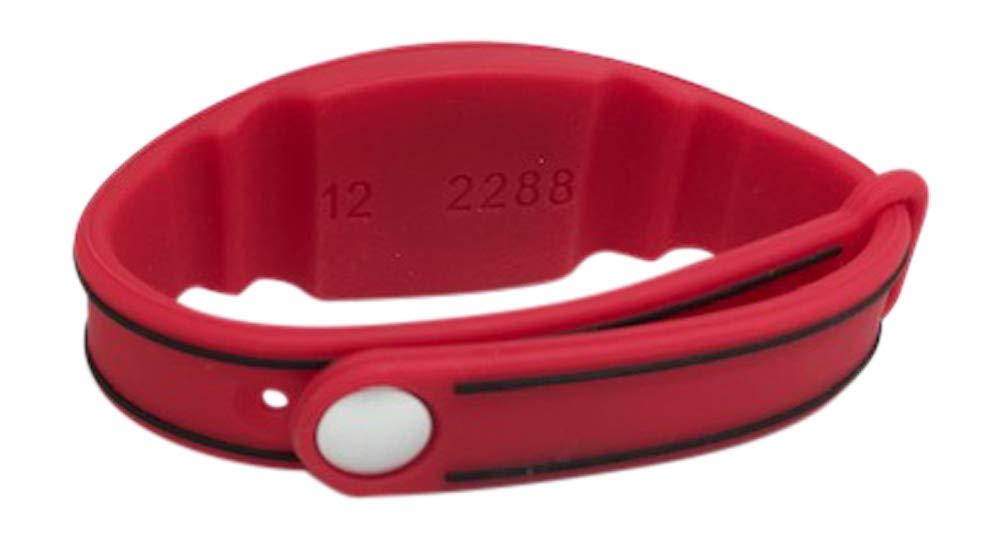 2 Red Adjustable 26 Bit Proximity Wristbands AuthorizID Weigand Prox Wrist Band Compatable with ISOProx 1386 1326 H10301 Format Readers. Works with The vast Majority of Access Control Systems