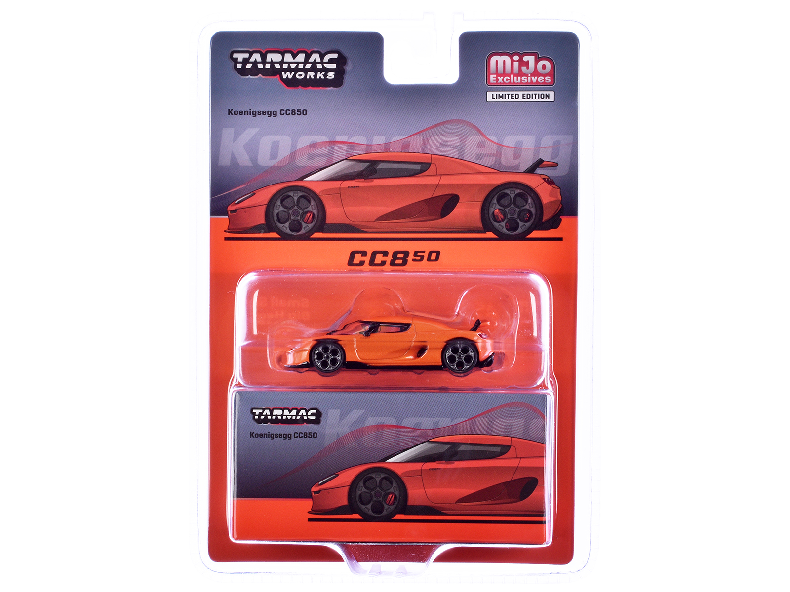 Koenigsegg CC850 Orange Metallic "Global64" Series 1/64 Diecast Model by Tarmac Works