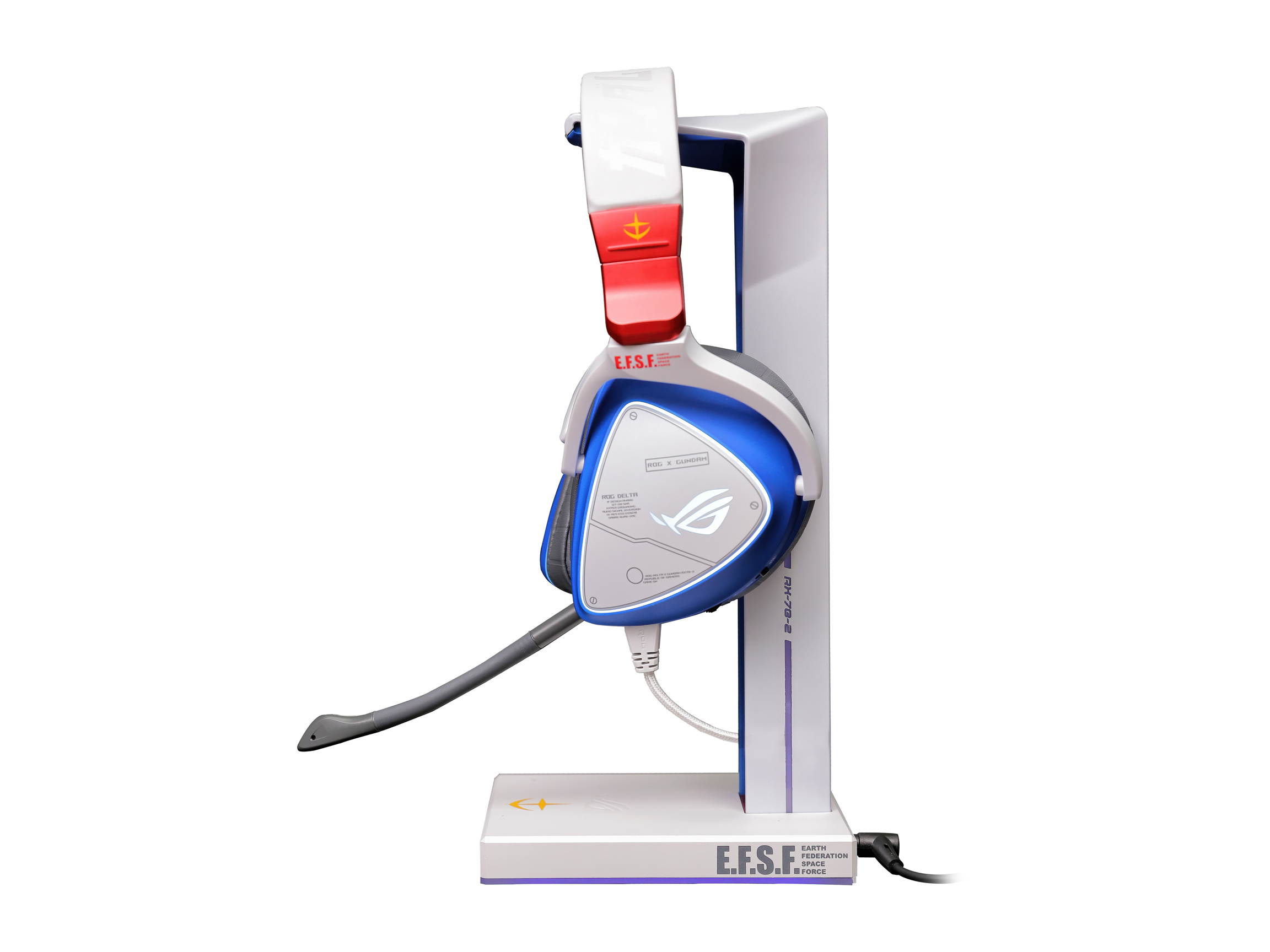 ASUS ROG Delta GUNDAM EDITION Gaming Headset (Limited Edition, AI Noise-Canceling Mic, Hi-Res ESS 9281 QUAD DAC, USB-C, AURA Sync, Lightweight, Compatible with Laptop, Consoles, and Smart Devices)