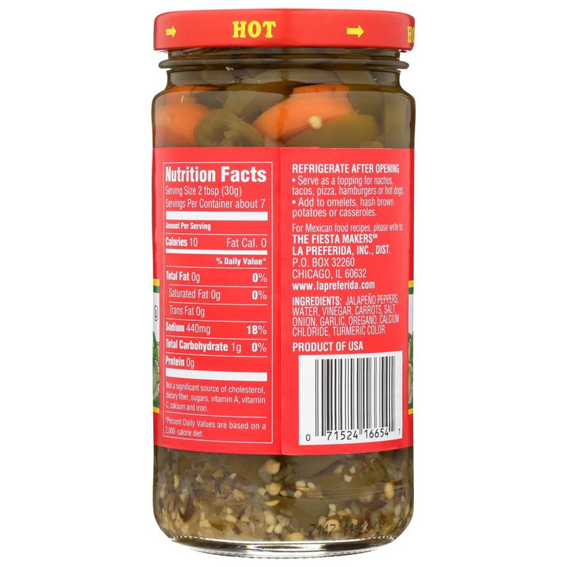 La Preferida Jalapeno Nacho Slices Hot 11.5oz