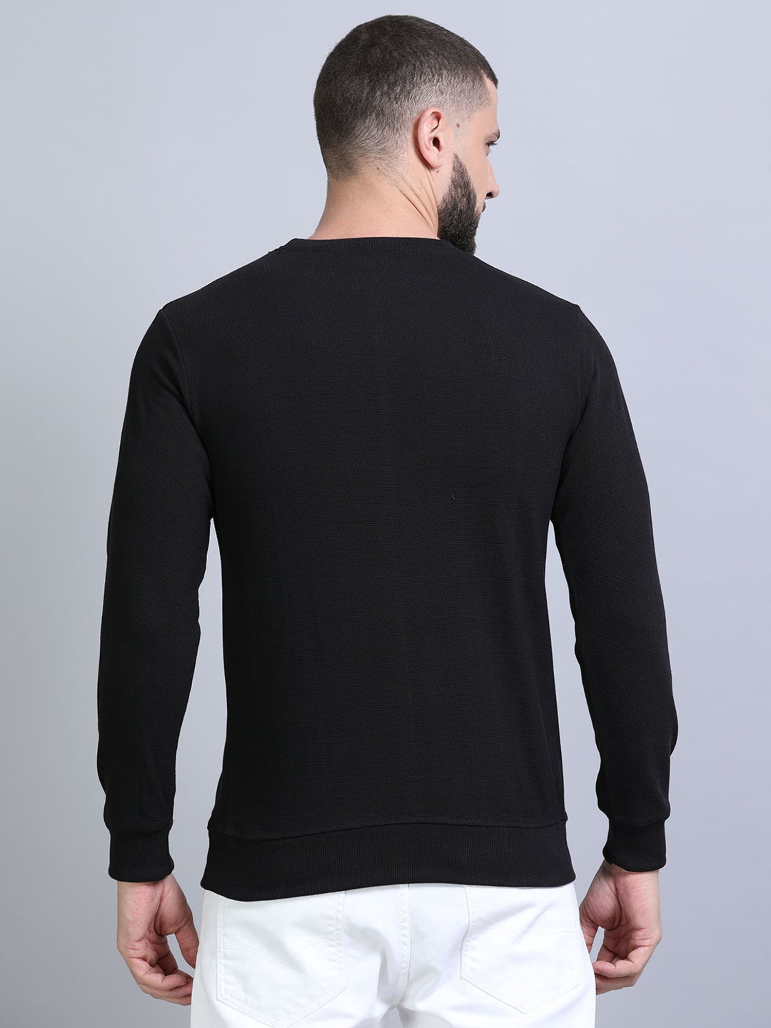 Forca Black Regular Fit Printed Sweatshirt
