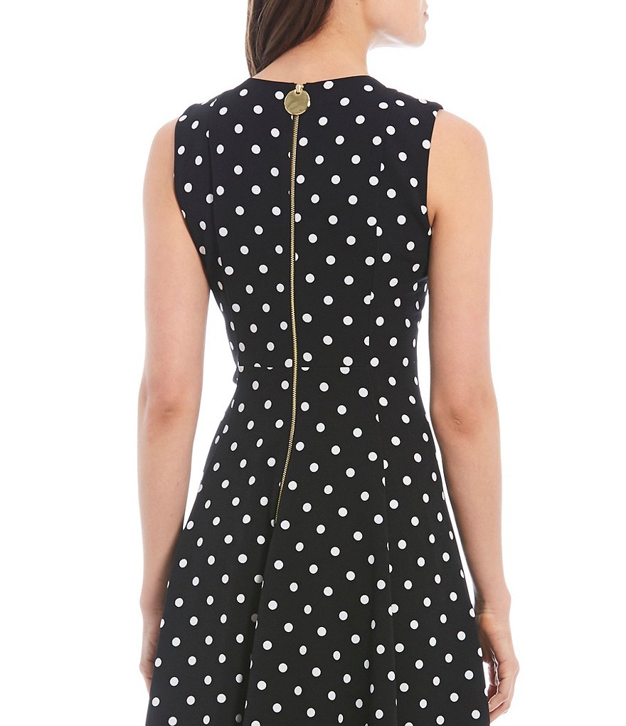 Vince Camuto Halter Bow Neck Sleeveless Midi Dress with Side Seam Pockets