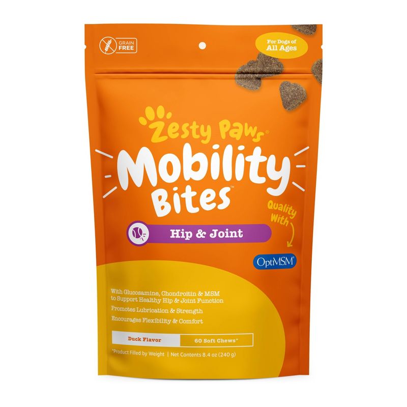 Zesty Paws Hip and Joint Vitamins & Supplements Mobility Bites for Dogs