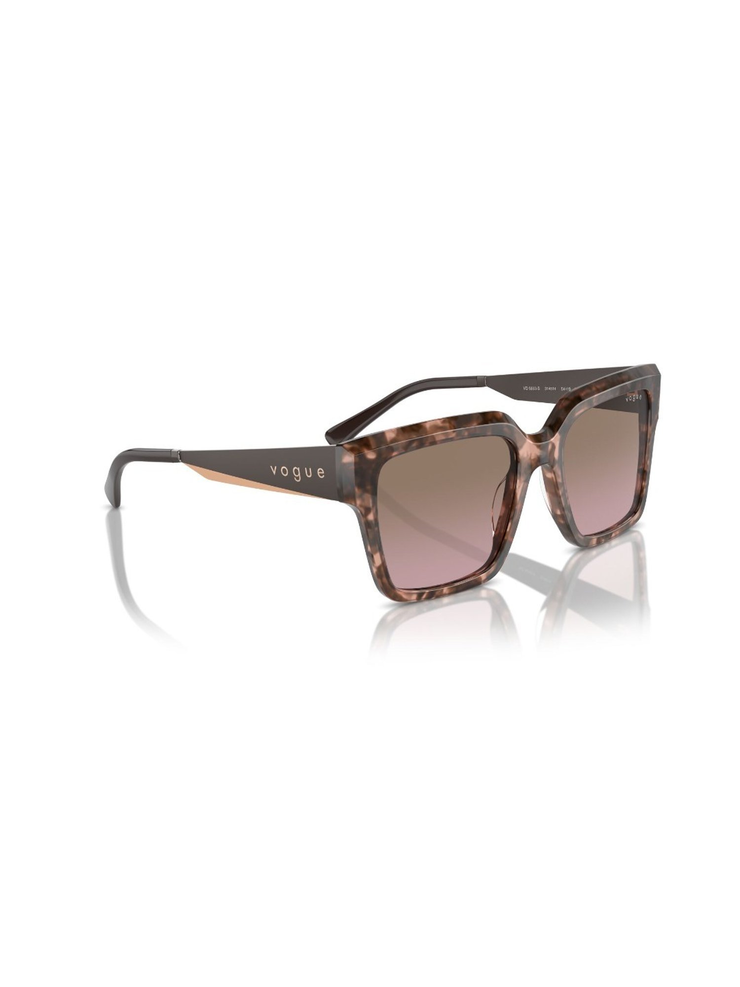 VOGUE EYEWEAR Women Gradient Brown Lens Square Sunglasses - 0VO5553S31451454