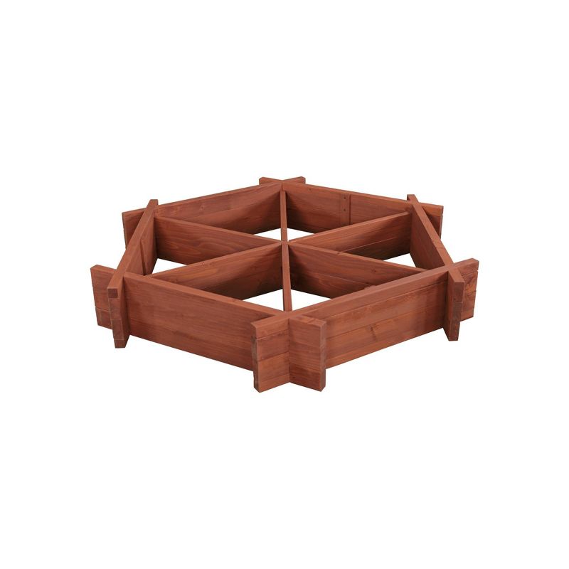8" H Wood Planters - Brown - Leisure Season