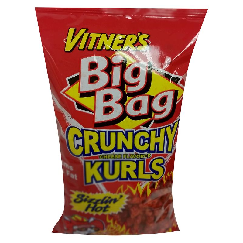 Vitner's Big Bag Sizzlin' Hot Cheese Flavored Crunchy Kurls - 8.75oz