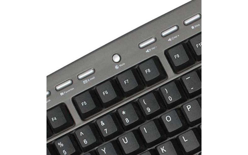 Adesso AKB-430UG Win-Touch Pro Desktop Keyboard with Glidepoint Touchpad - USB - 107 Keys - Graphite