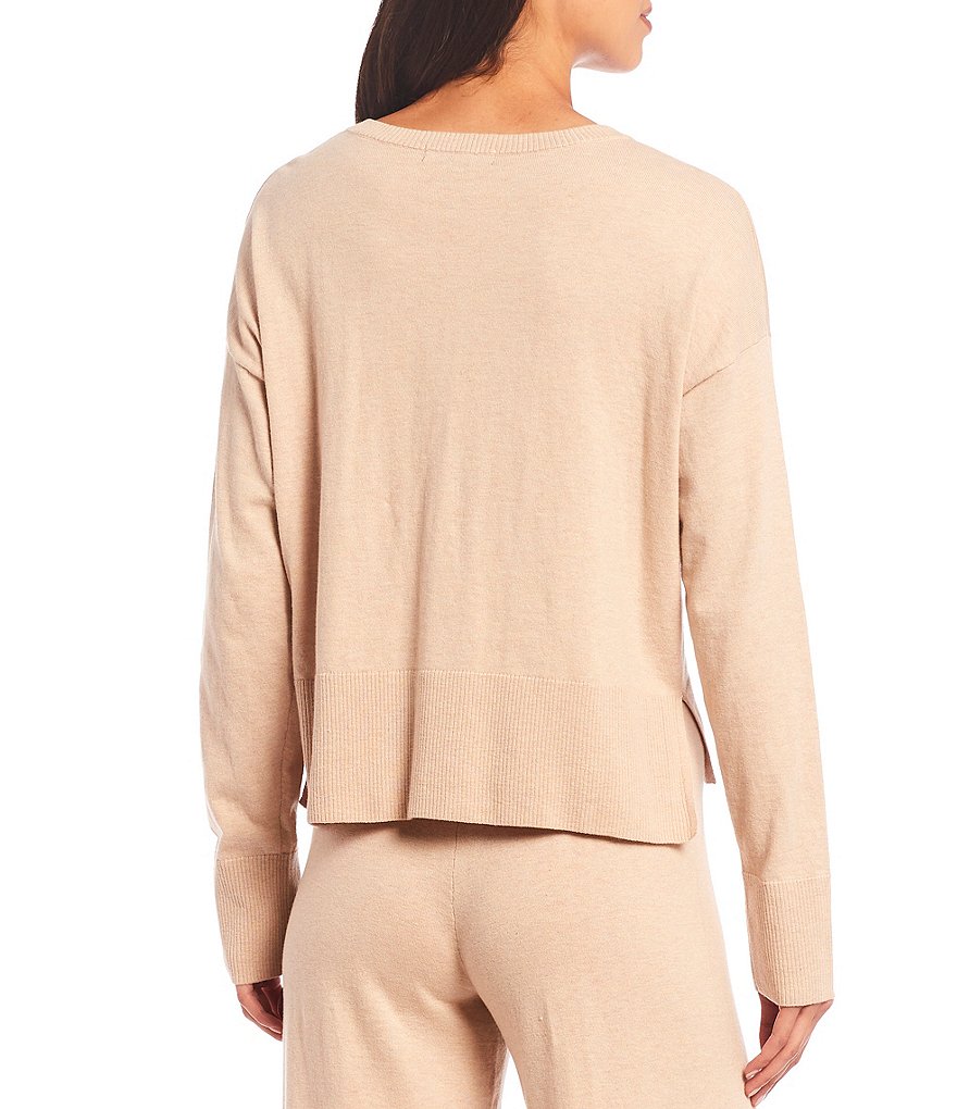 Sanctuary Essential Knit V-Neck Long Sleeve Lounge Top