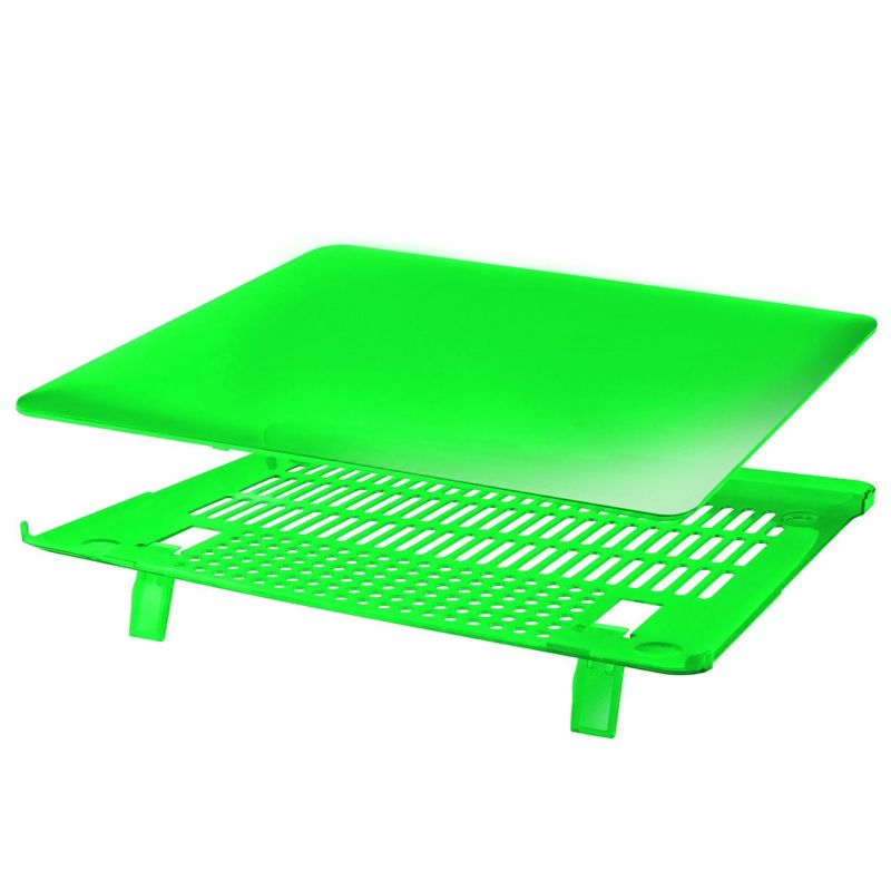 Insten For Apple MacBook Pro 13" with Retina Display Clip-on Matte Rubber Hard Case , Clear Green