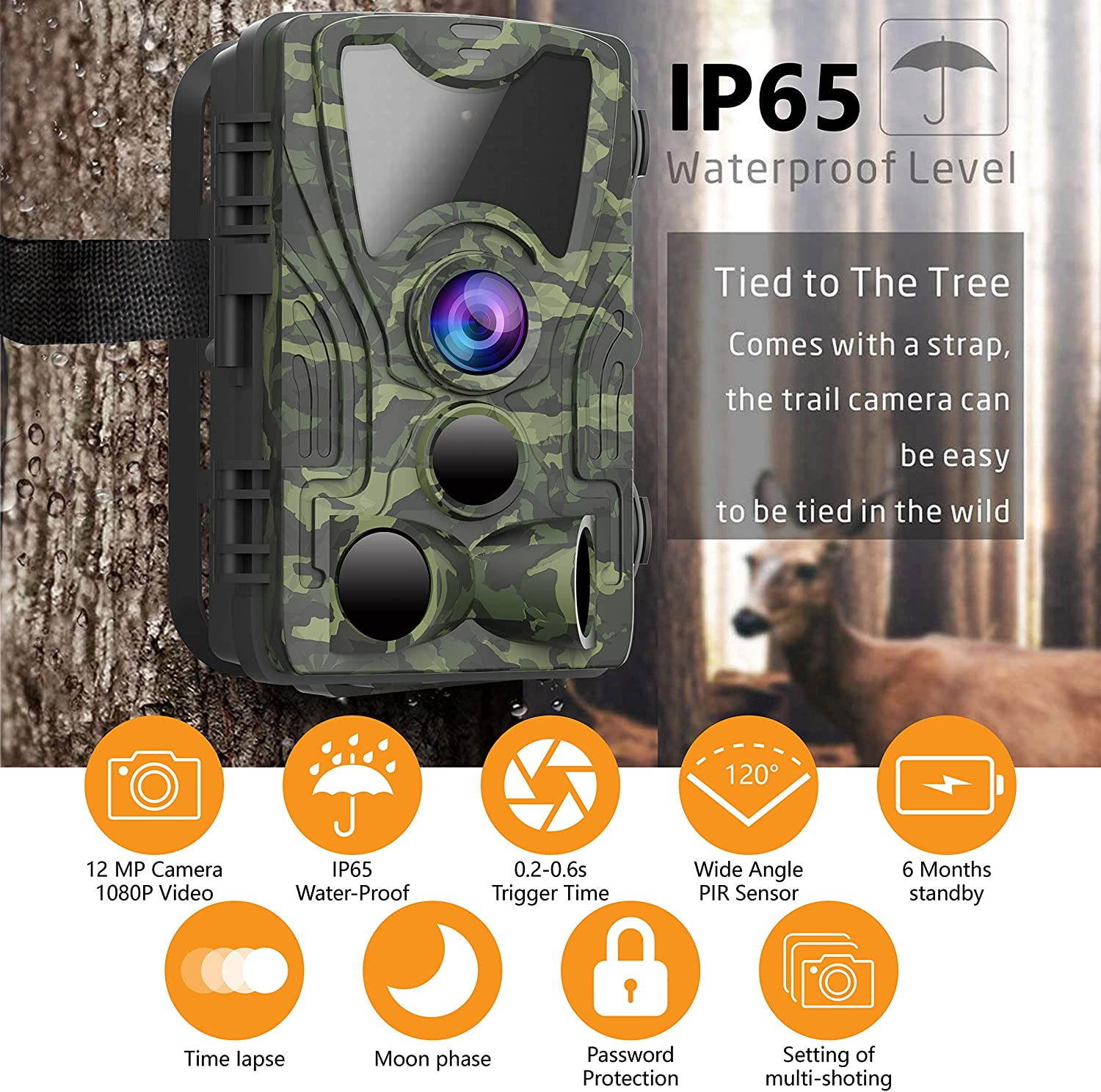 Wildlife Outdoor Camera Hunting Camera Infrared Sensor Waterproof Camera