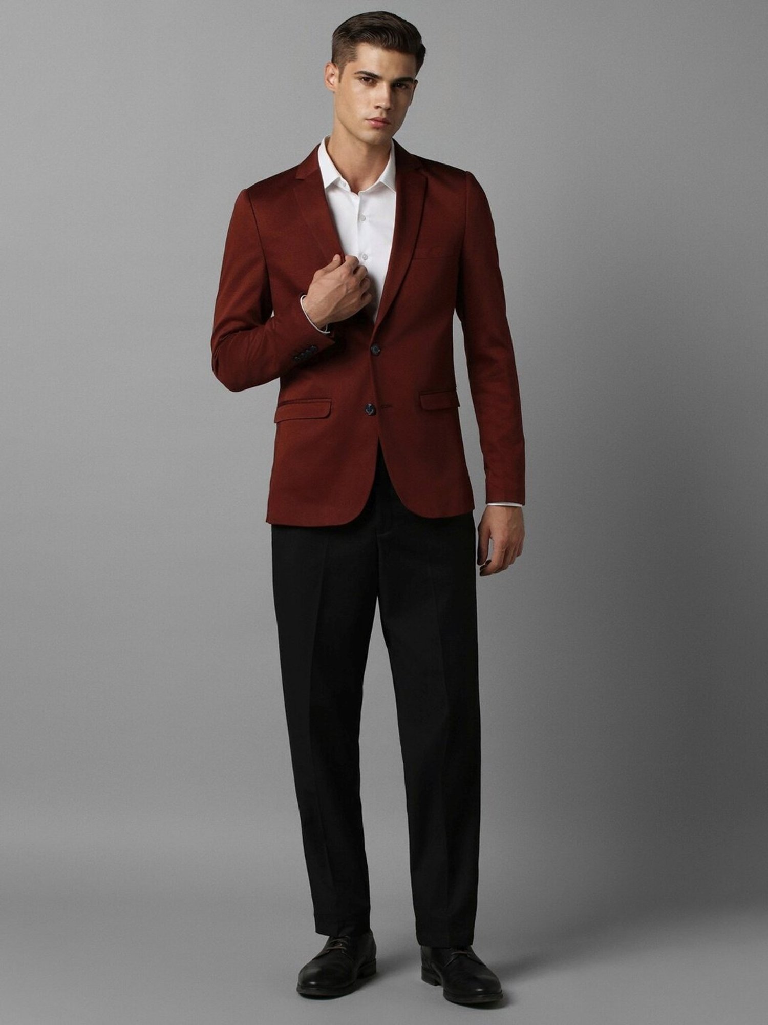 Louis Philippe Sport Maroon Slim Fit Blazer