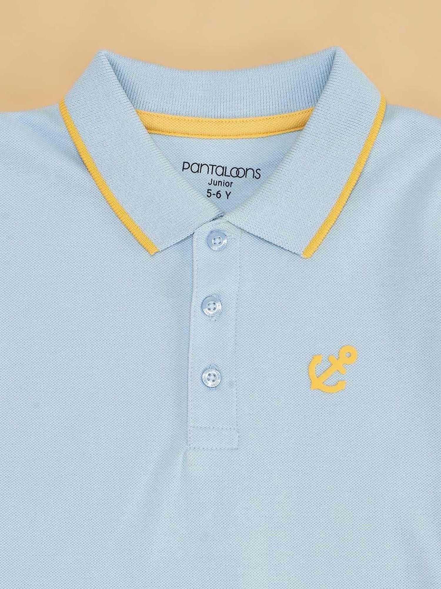 Pantaloons Junior Multicolor Cotton Striped Polo T-Shirt