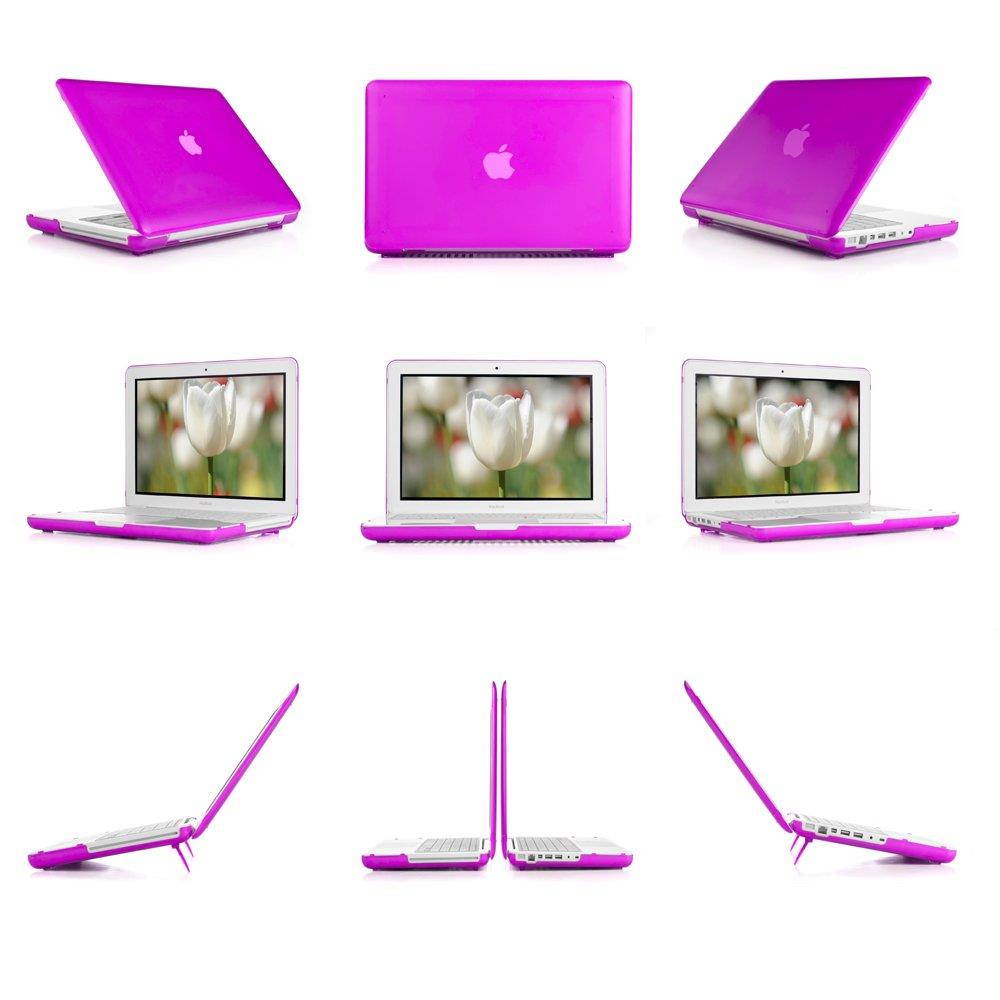 mCover Purple iPearl Hard Shell Cover Case + Free Keyboard Skin for Model A1342 White Unibody 13-inch MacBook (part No. MC207LL/A or MC516LL/A, released after Oct. 20, 2009)