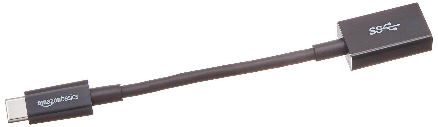 basics usb type-c to usb 3.1 gen1 female adapter cable - black