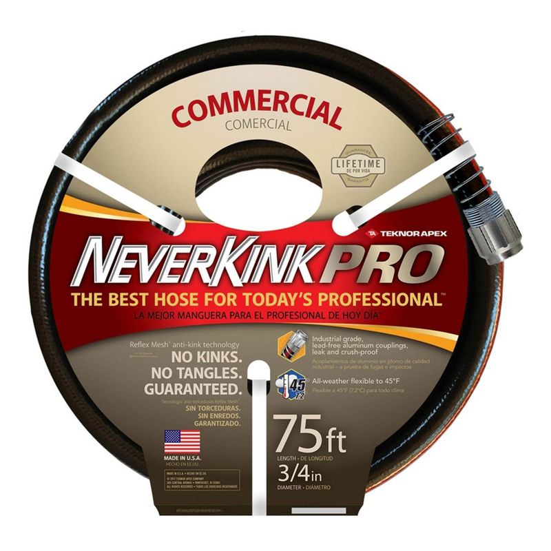 Teknor Apex NeverKink Series 4000 75 Ft. Heavy Duty Commercial Use Garden Hose