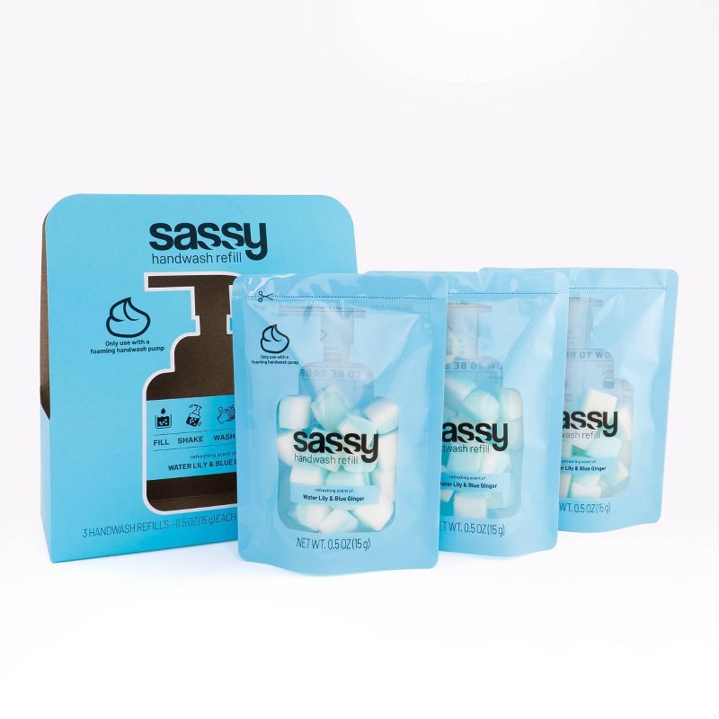 Sassy Foaming Hand Soap Refill - Water Lily Ginger - 1.5oz