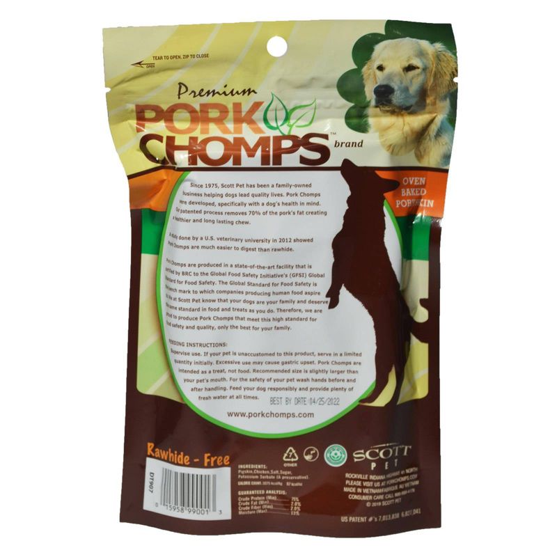 Nutri Chomps Pork Chomps Real Chicken Wrapped Chewy Twists Dog Treats - 5"