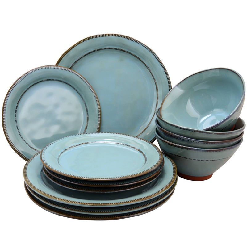 Gibson Elite 12pc Terracotta Terranea Dinnerware Set