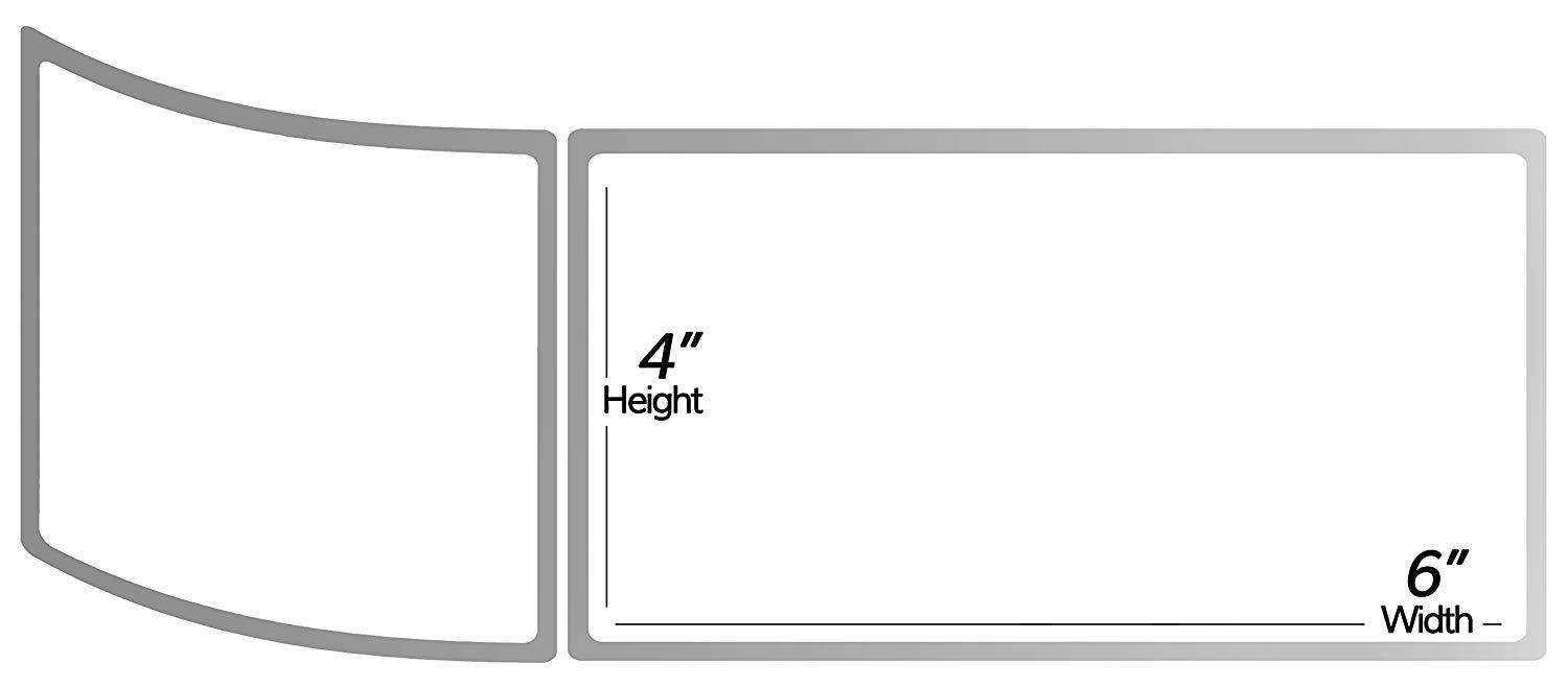 OfficeSmartLabels ZE1400600 [ 4" x 6" ] Direct Thermal Labels Postage Barcode Shipping Desktop Printer UPC FBA Sticker Zebra Compatible Labels [ 4 Rolls / 1" Core ]