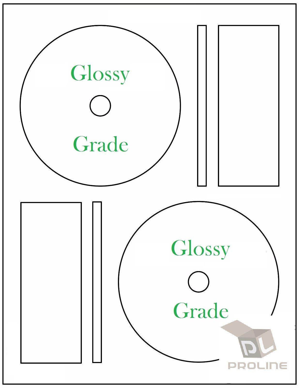 200 GLOSSY Ink Jet CD Labels! Fits Full Memorex 100 Sheets! CD DVD High Gloss