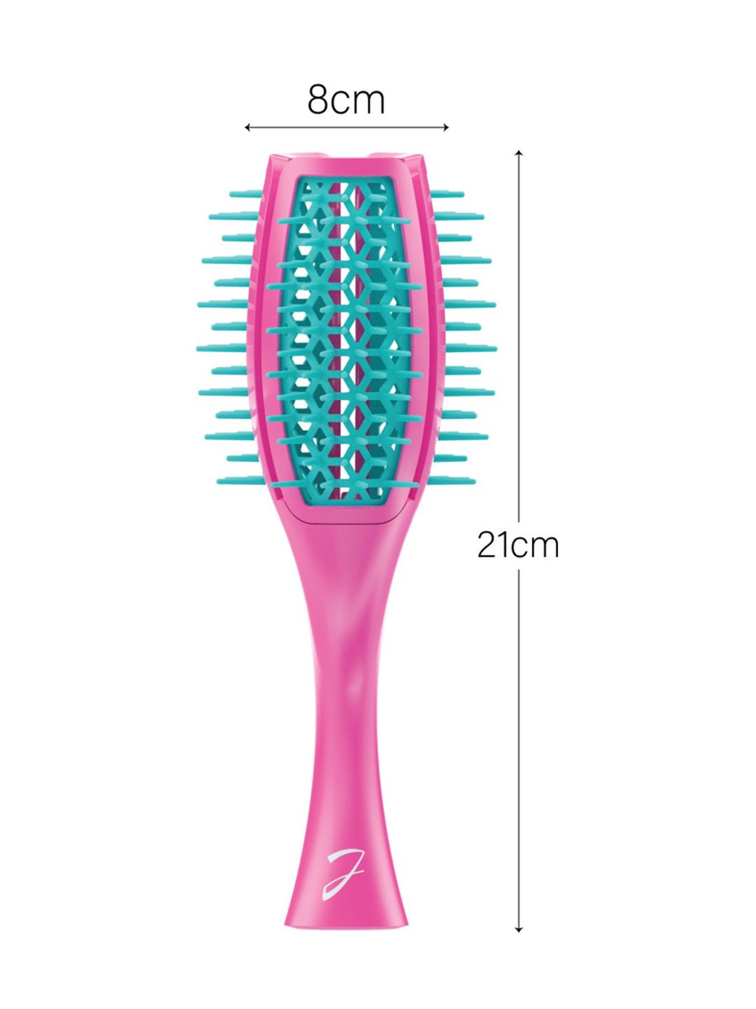 Janeke 1830 Professional Fuchsia & Turquoise Ventilated Tulip Brush