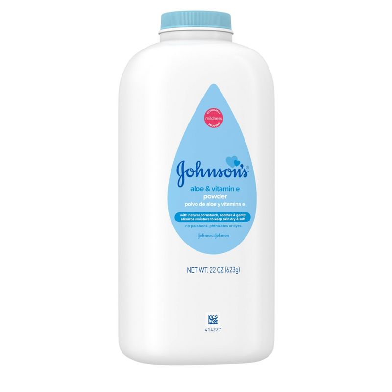 Johnsons Baby Powder with Aloe & Vitamin E Pure Cornstarch - 22oz