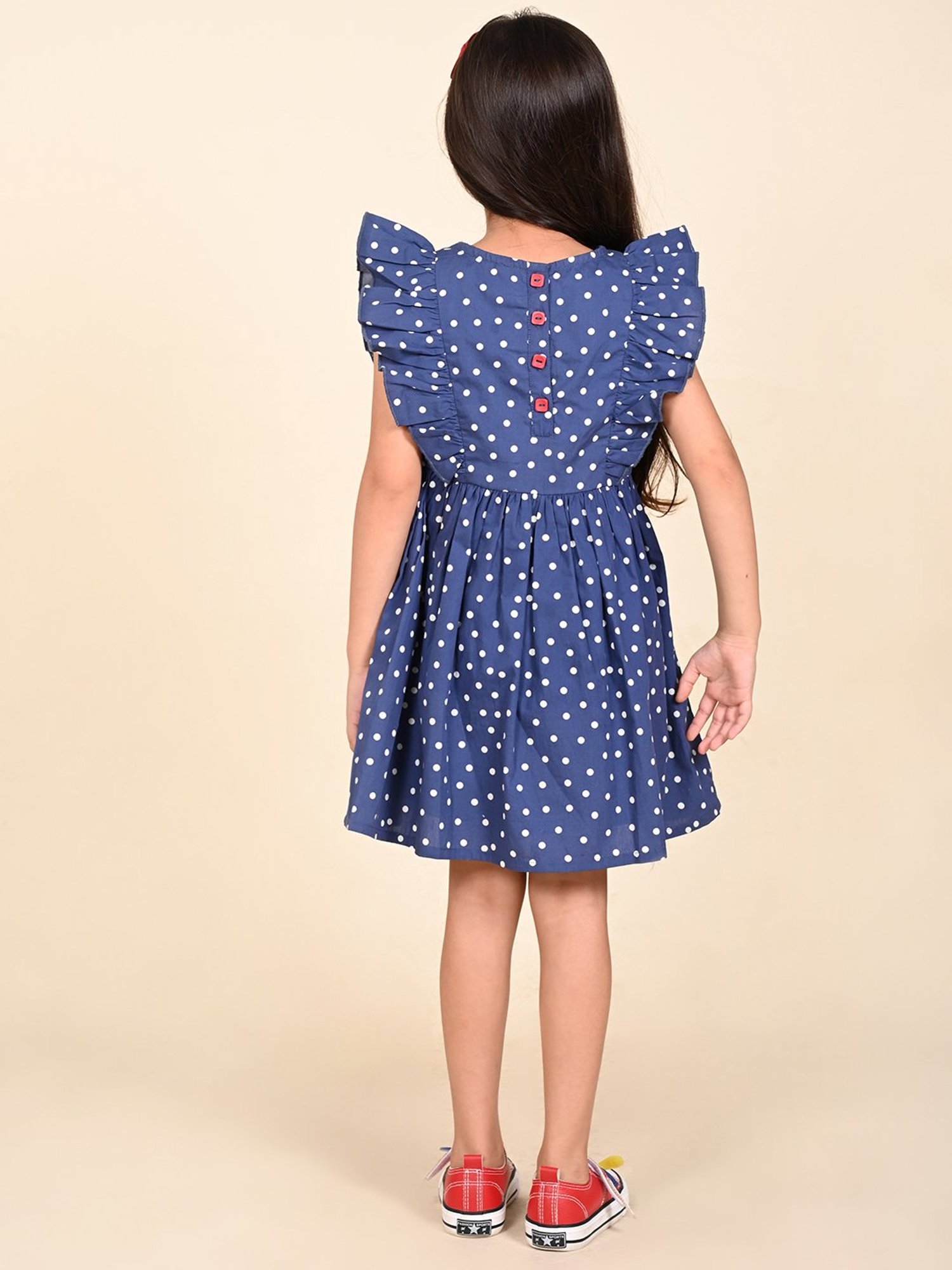 LilPicks Kids Blue Printed Dress